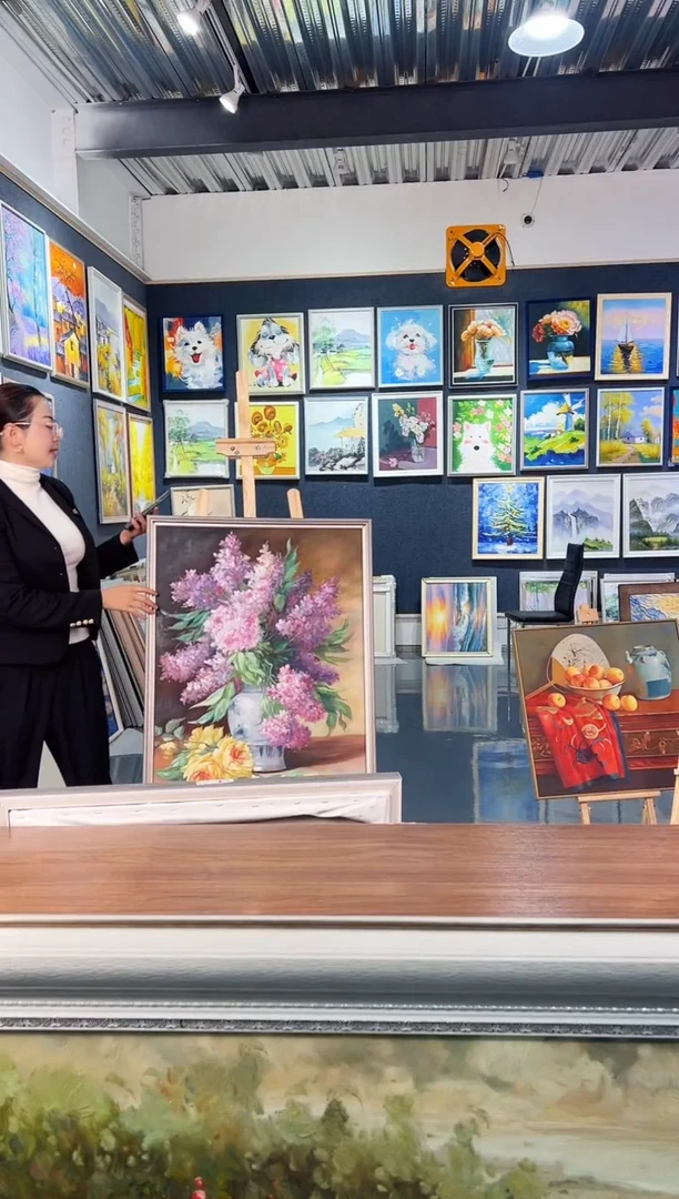 【闪购商品】油画66号 60*80 花卉-手绘油画