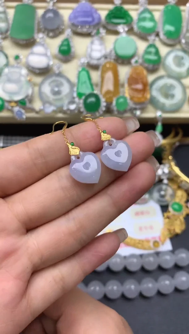 颈饰18K金镶嵌翡翠51-中国好珍宝