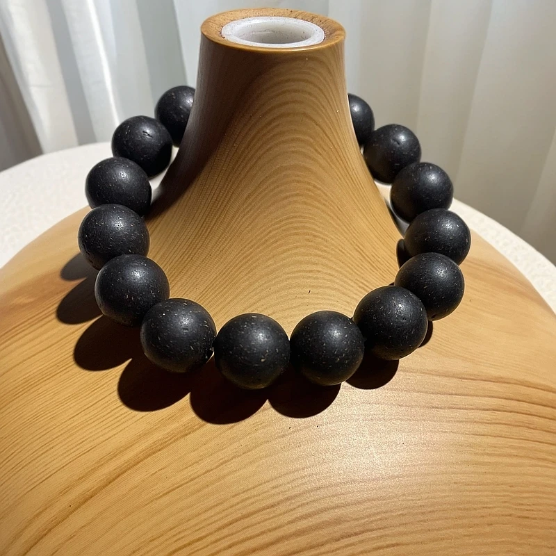 【茶香龙井1.2合香珠手串】手串单圈瑕疵珠中药合香珠