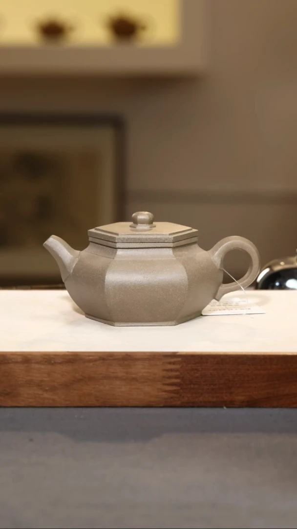 【闪购商品】紫砂茶壶六方宫灯-青段-190cc