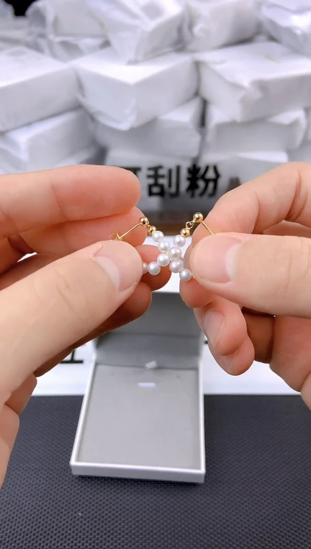 未镶嵌耳饰淡水珍珠ed1010