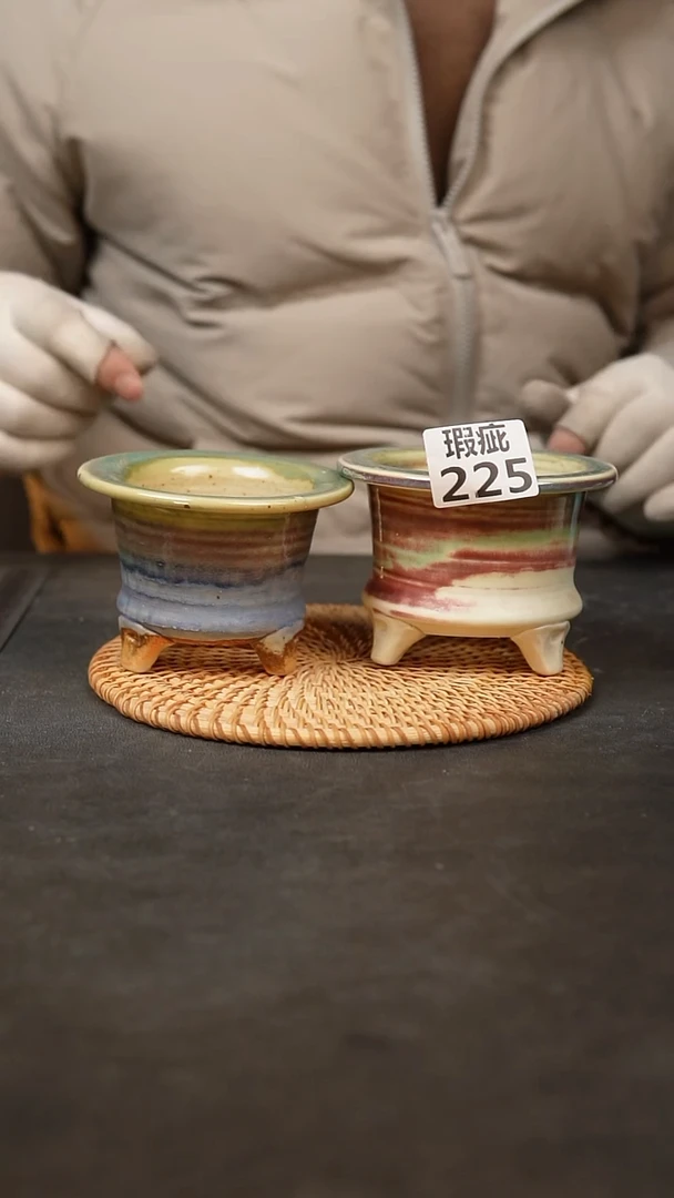 【闪购商品】瓷片泥泥陶瓷花盆 瑕疵