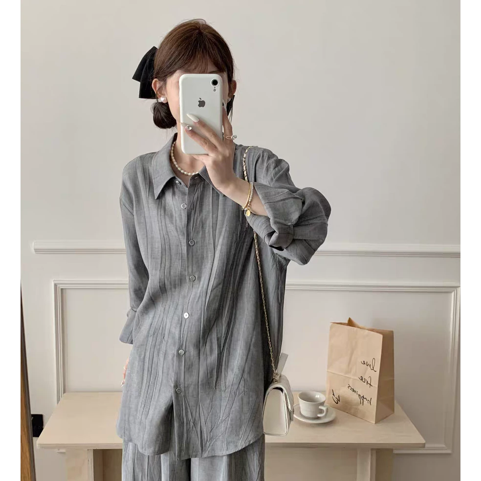 VEGA CHANG【莱赛尔衬衫】时尚套装2025款衬衫防晒宽松款0110LW