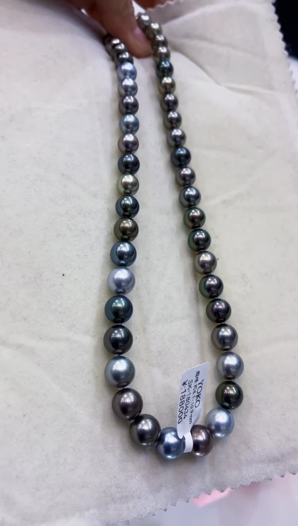 【闪购商品】海水珍珠颈饰银S925镶嵌大溪地sk8-11mm