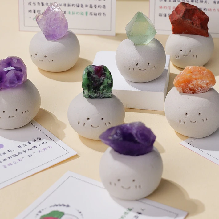原石小豆丁桌面摆件手工矿物晶体家居办公装饰礼物
