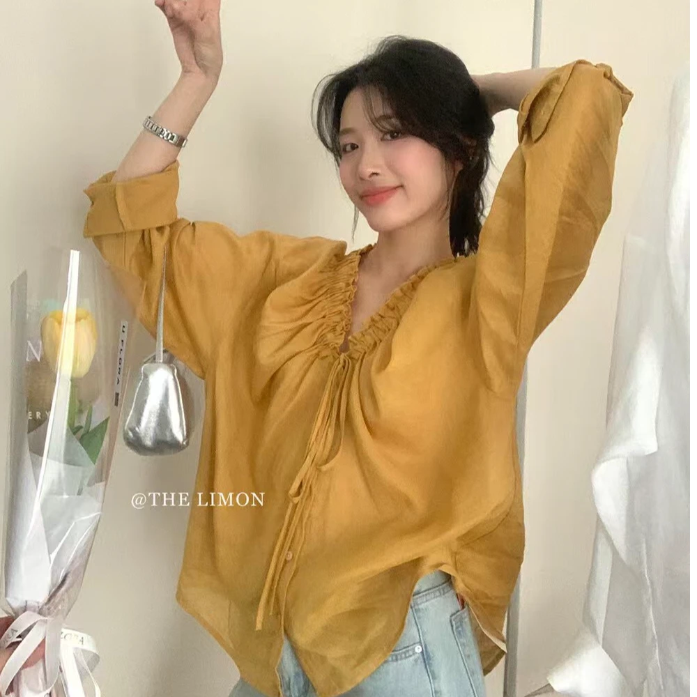 2025新款防晒衣甜美可爱百搭洋气休闲长袖慵懒风女装衬衫上衣