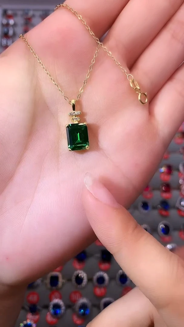 【闪购商品】透辉石吊坠银S925镶嵌1111111