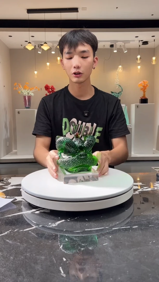 摆件巴比特美学 龙狮加底座
