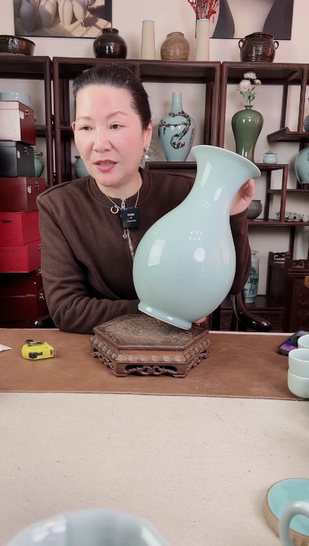 【闪购商品】杯纯手工 粉青 观音瓶B