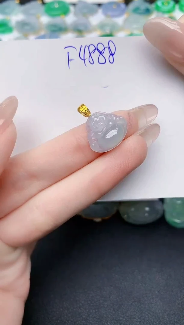 颈饰未镶嵌翡翠 天然缅甸A货翡翠百元以上9元证书费自理