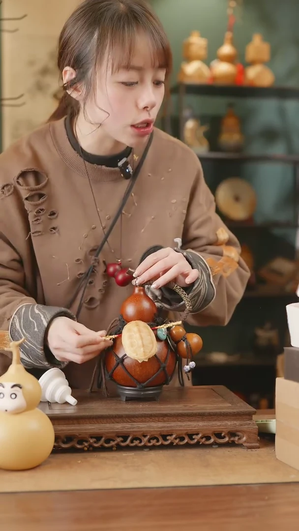 【闪购商品】396号精品天然大漆工艺防渗内胆酒葫芦~