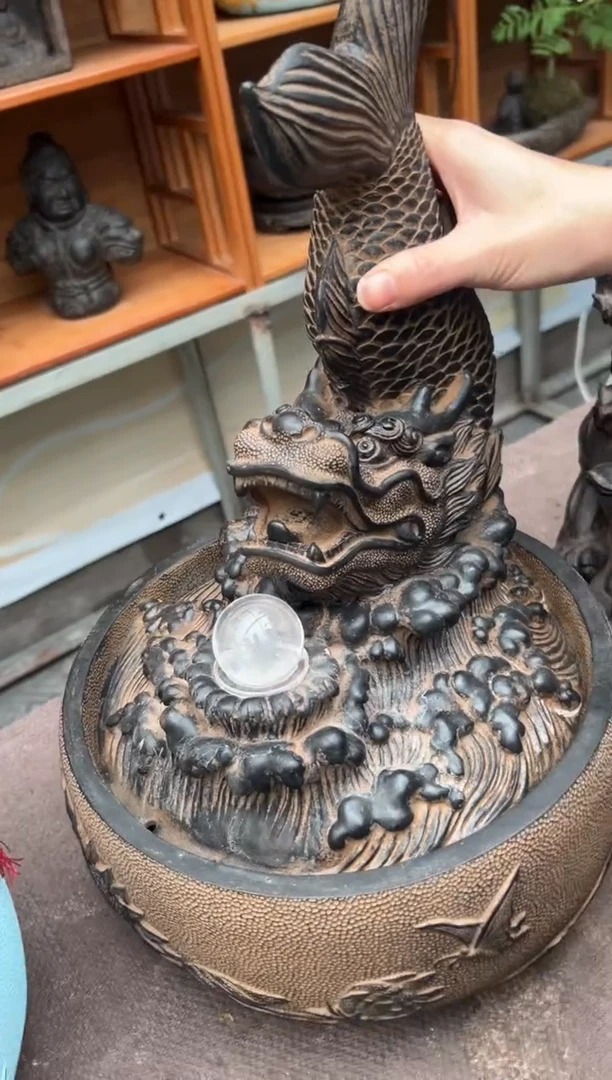 陶土【合成青石】鱼化龙