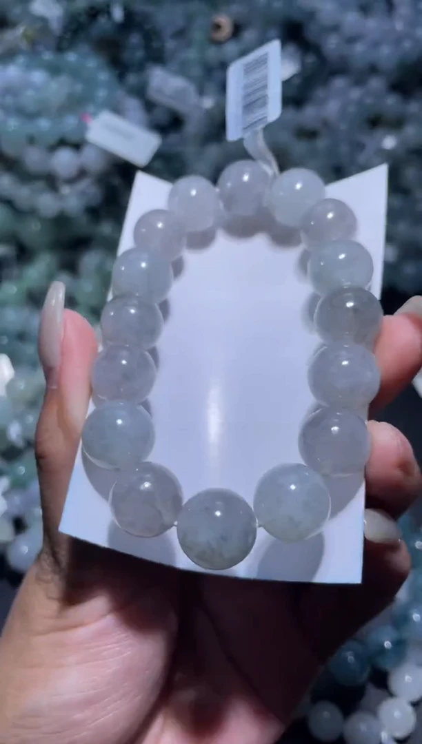 【闪购商品】定制翡翠未镶嵌天然缅甸A货翡翠手串60