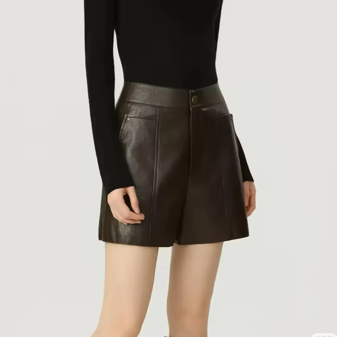 阿玛施秋冬新款时尚皮短裤 510042