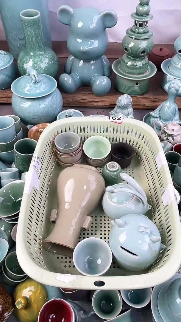 162号12样 特价福利 微瑕 慧仙青瓷