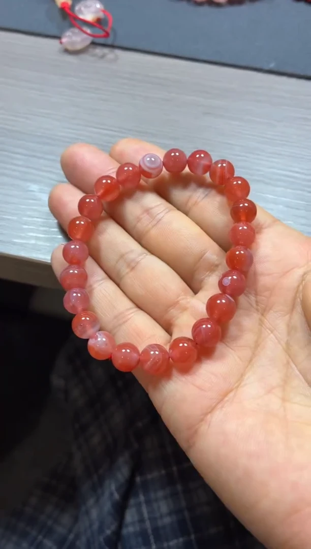 未镶嵌挂件南红玛瑙白*鸟珠子
