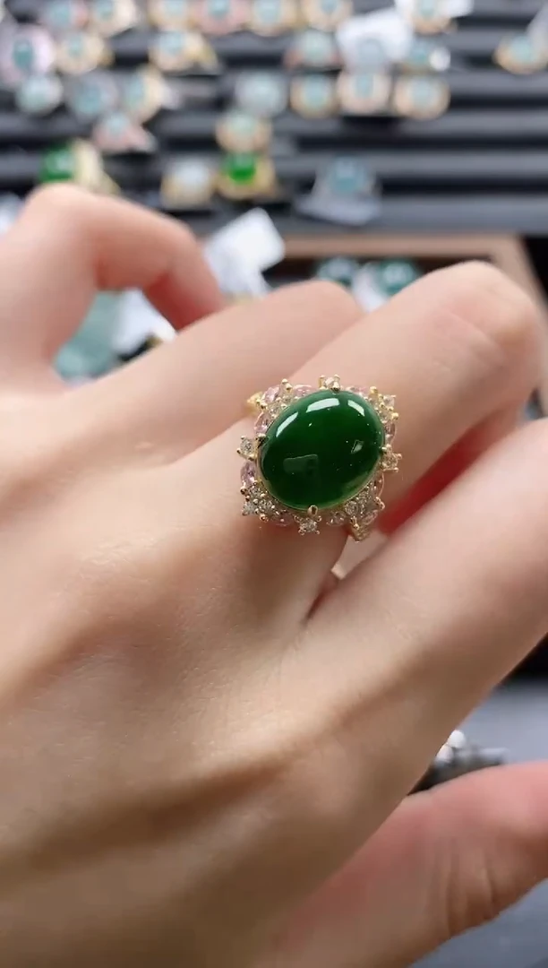 【闪购商品】翡翠戒指银S925镶嵌51511