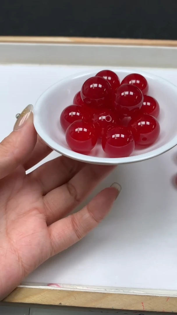 未镶嵌散珠玛瑙/玉髓B562 鸽血红18mm1个15元