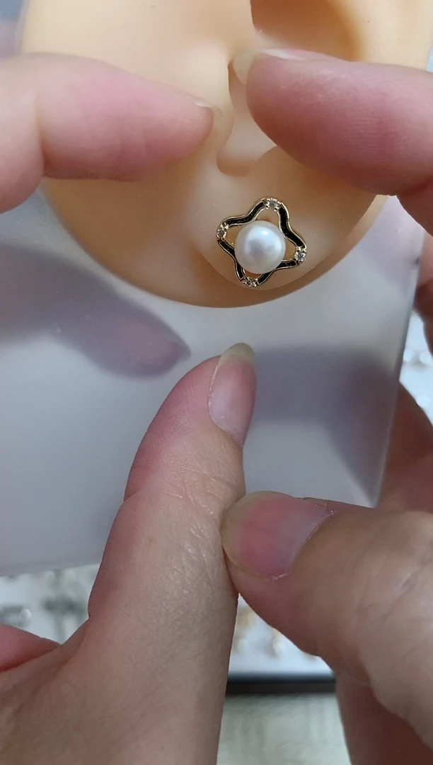 合金耳饰淡水珍珠20