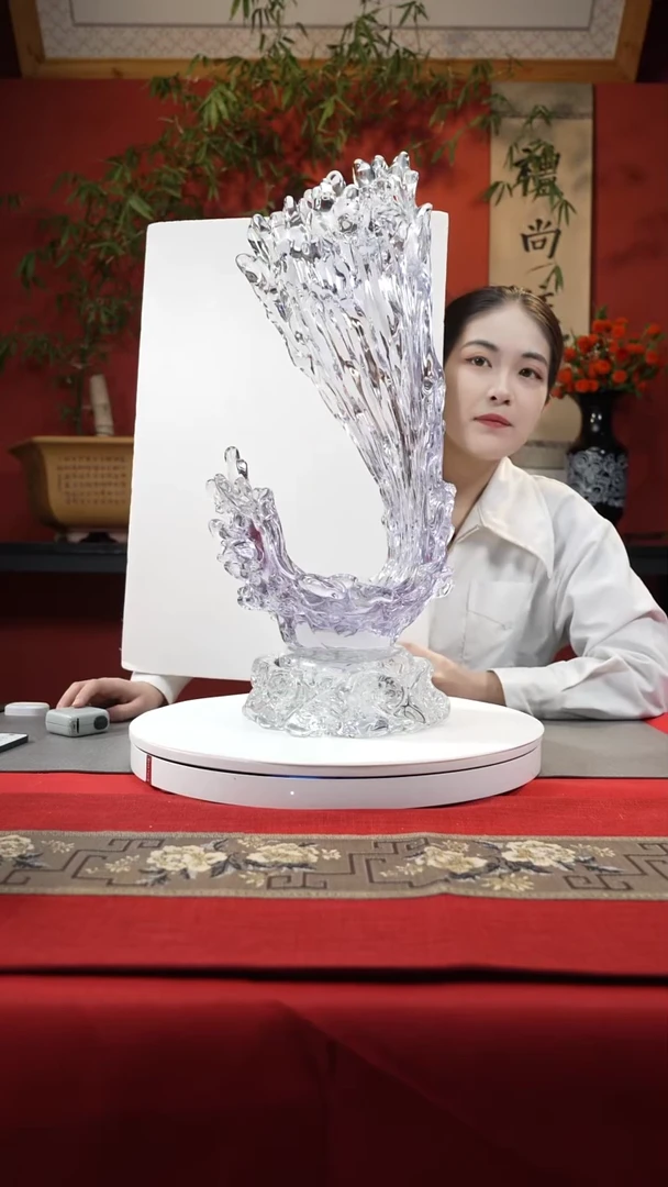 【闪购商品】琉璃手工艺品紫色风生水起