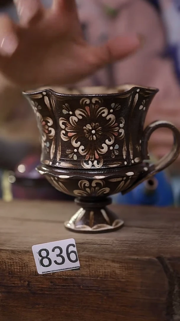 【闪购商品】瓷片新品！设计师款手绘/咖啡杯 听歌