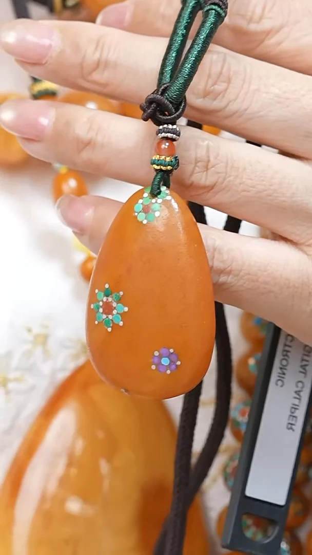 蜜蜡颈饰未镶嵌2491天然蜜蜡珠宝奇石全部保真