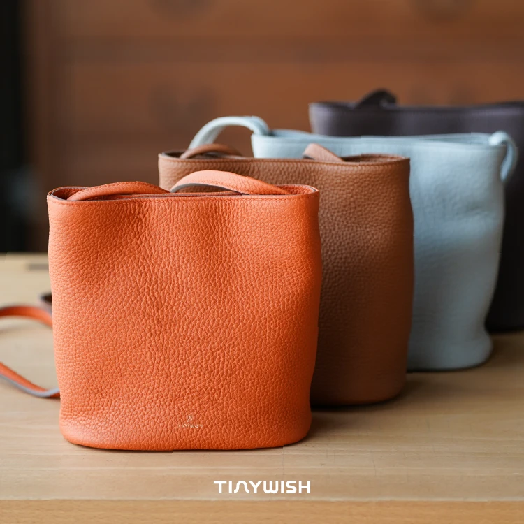 TINYWISH/微许Togo半夏包 女士时尚真皮通勤斜挎包单肩水桶