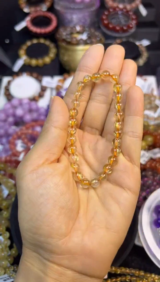 未镶嵌手串水晶金发晶6.8mm