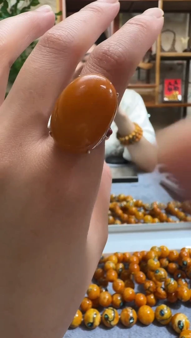 银S925镶嵌颈饰蜜蜡8608天然蜜蜡珠宝奇石假一赔十