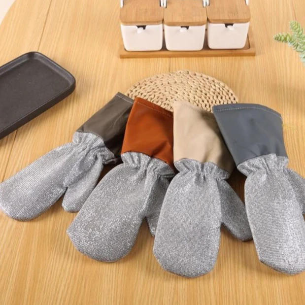 【惊爆价新款】钢丝洗碗手套加长加厚多功能刷锅洗碗耐高温防水手套