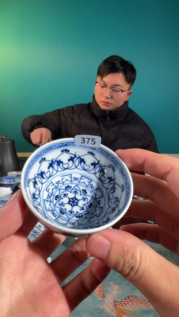 不二说瓷纯手绘杯375