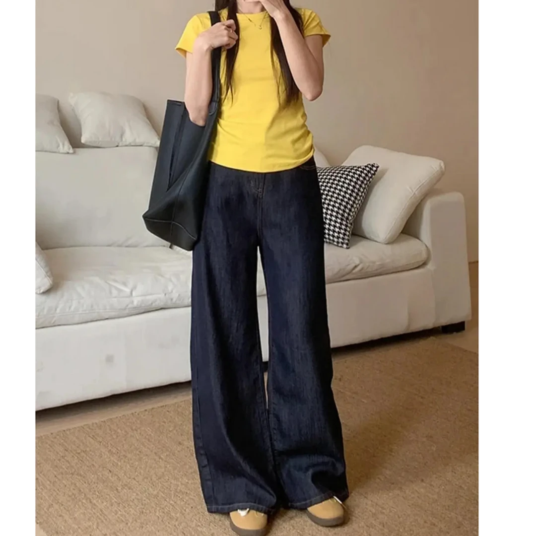 【现货+运费险】胖妹妹夏季新款显瘦阔腿牛仔裤宽松ins休闲潮流高腰