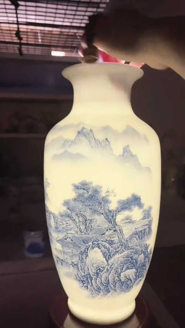 摆件景德镇陶瓷青花瓷花瓶