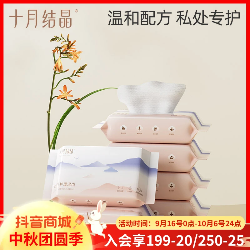 十月结晶孕产妇湿巾纸产后生理期一次性私处护理加厚湿厕纸家用
