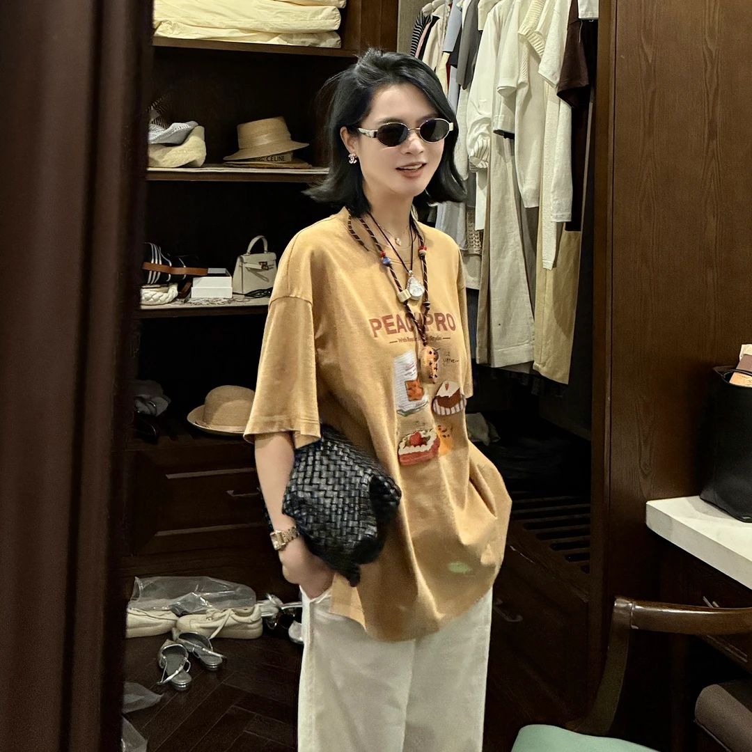 TheLOE/贝果大版T 100纯棉宽松洋气T#05.13T-G5154