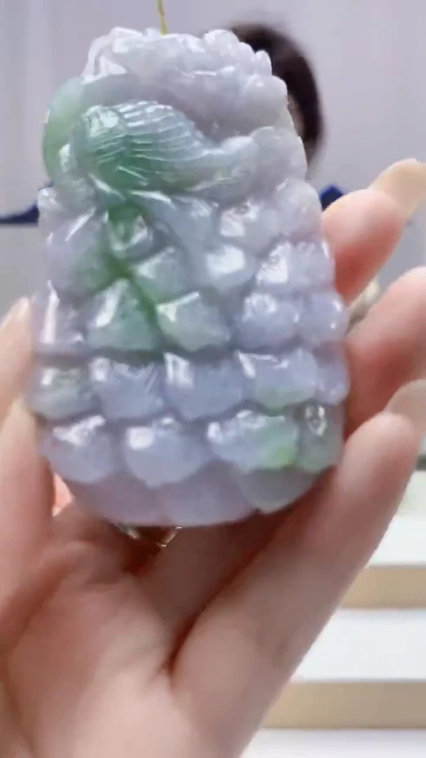 未镶嵌定制翡翠4829DD-毛货挂件80