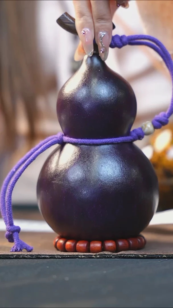 【闪购商品】WY240大漆酒葫芦不包手串及旋转底座