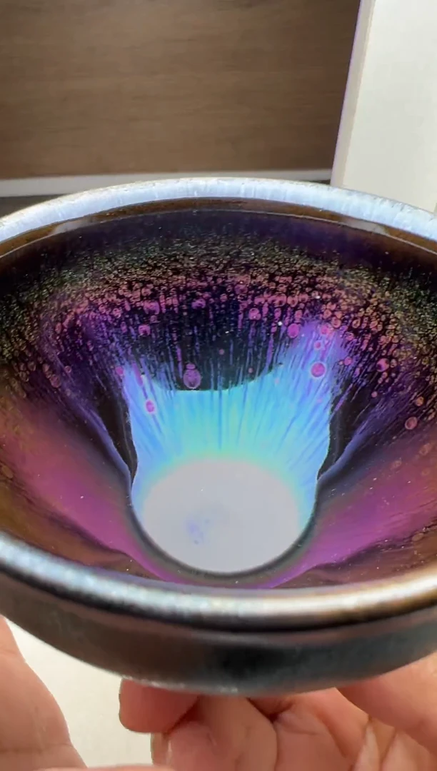 茶盏建窑建盏 七彩油滴