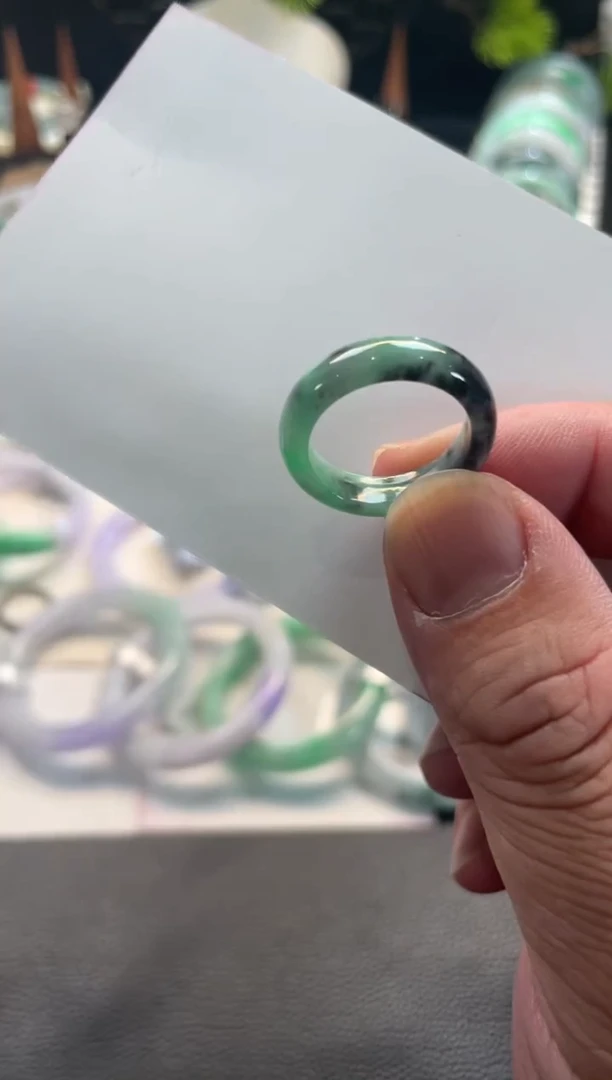 未镶嵌戒指翡翠48号链接 有纹裂1516