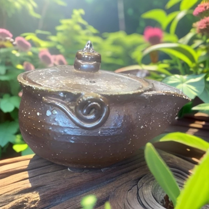 事事如意宝瓶壶柿子摘，72小时柴烧150毫升