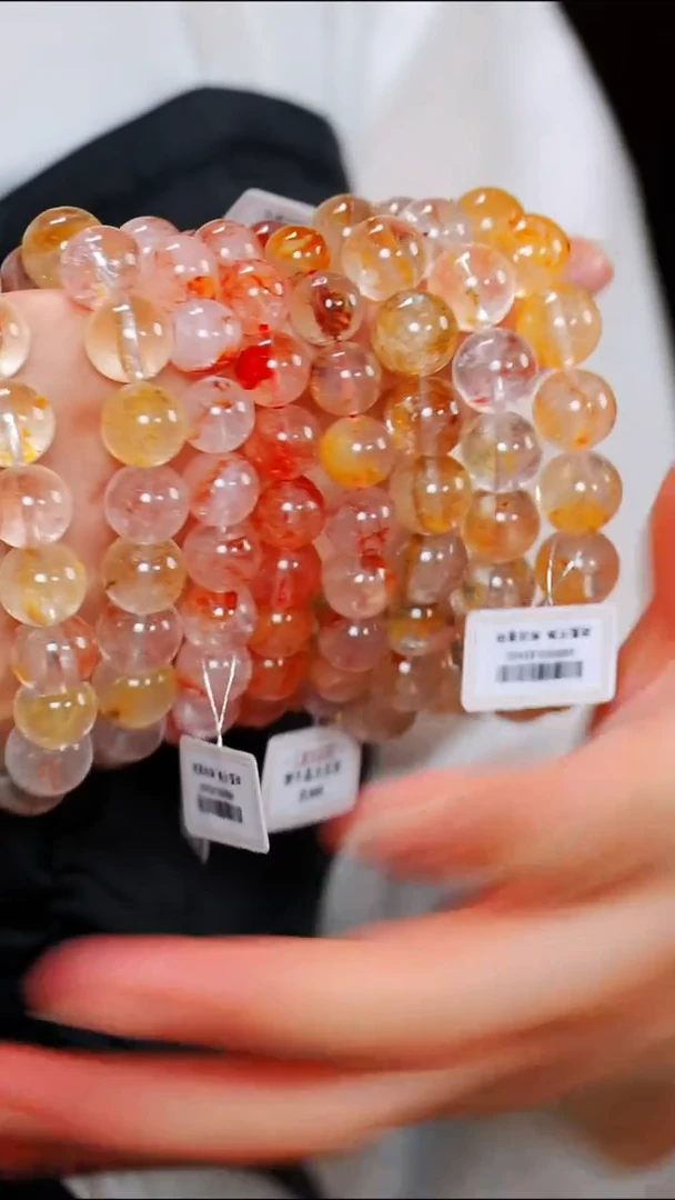 水晶手链未镶嵌20【】多样性发一珠径11-12