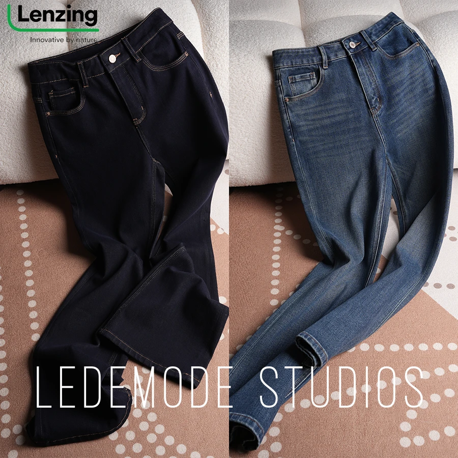 来末【奥地利兰精】弹性微喇秋季牛仔裤