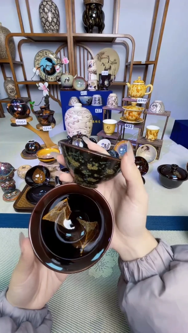 小***食【瑕疵木叶】非遗大师手工高温瓷特价款