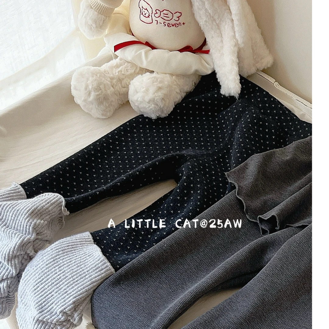 小猫家•25冬~  打底裤   XM1230    深灰   8--3