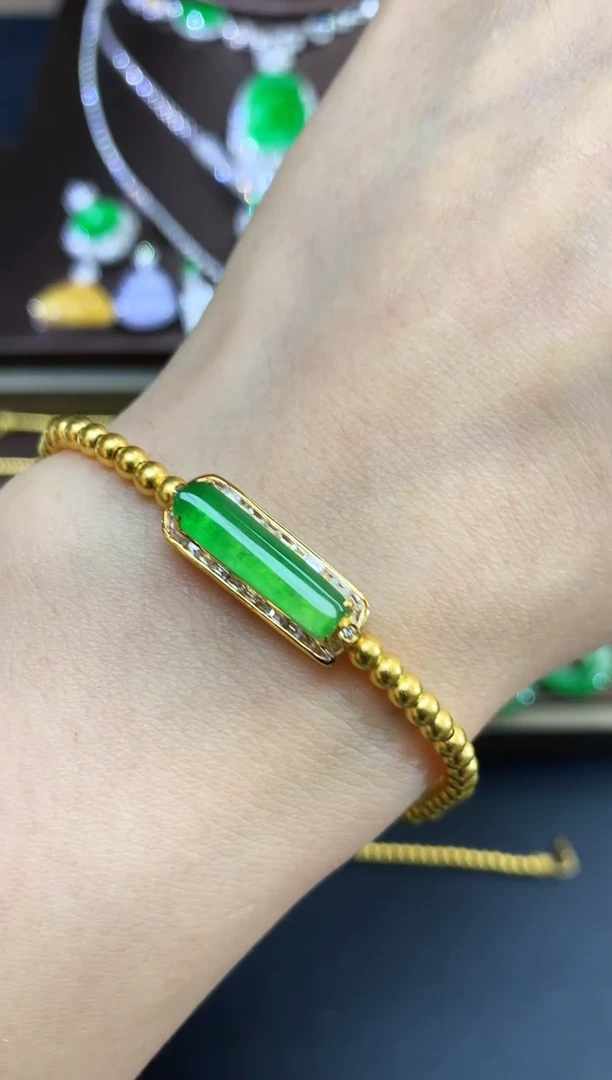 18K金镶嵌手链翡翠阳*285|