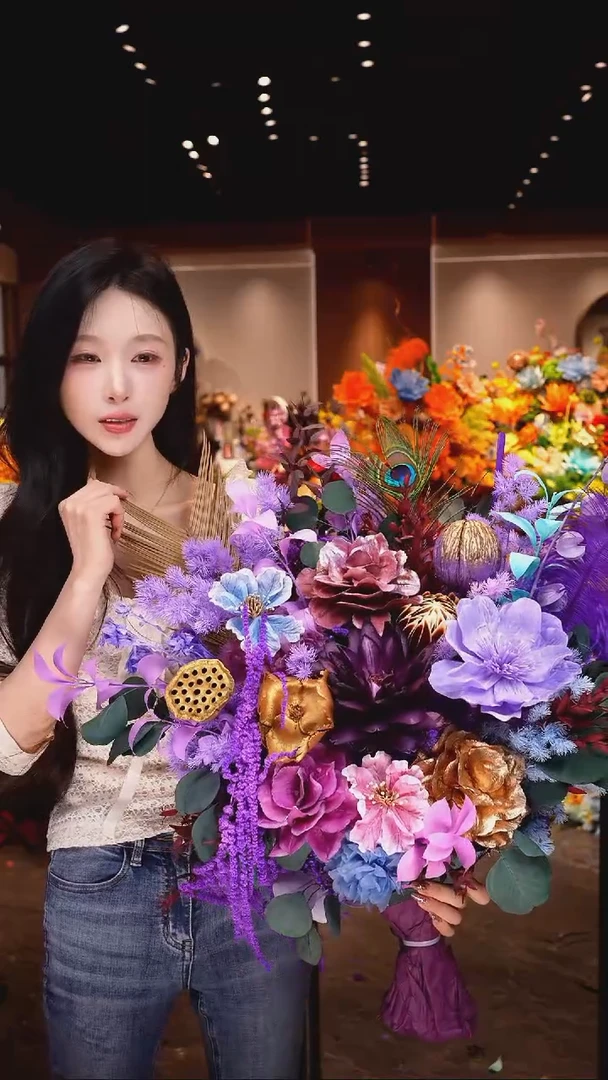 瓶琉璃手工花器花束空运包邮送货上门-以图片为准