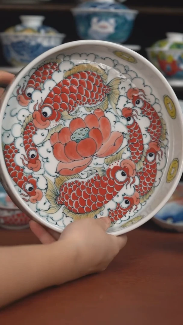 老师作品九鱼水洗（微瑕价格）