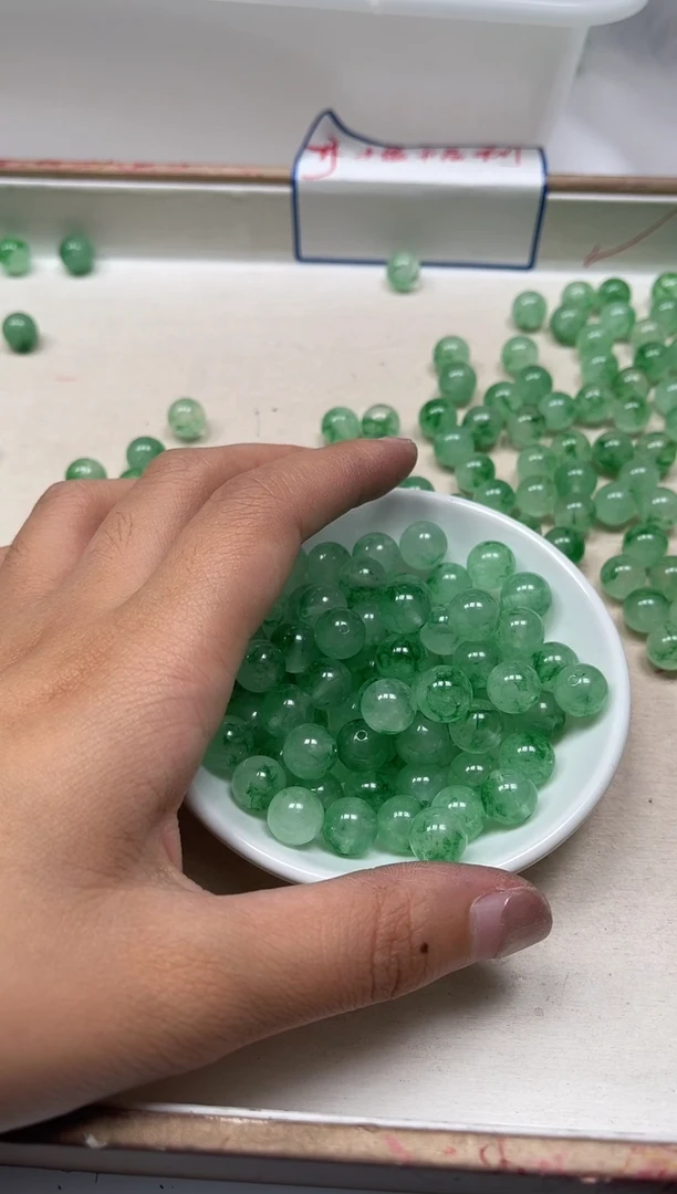 手饰独山玉未镶嵌C864非 洲 翠10m20颗15元