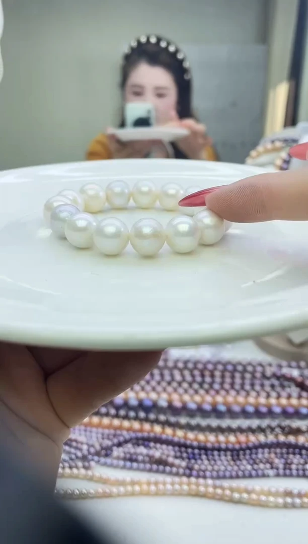 未镶嵌手链淡水珍珠白色系