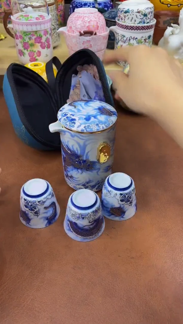 陶陶瓷茶具摆件旅行套组